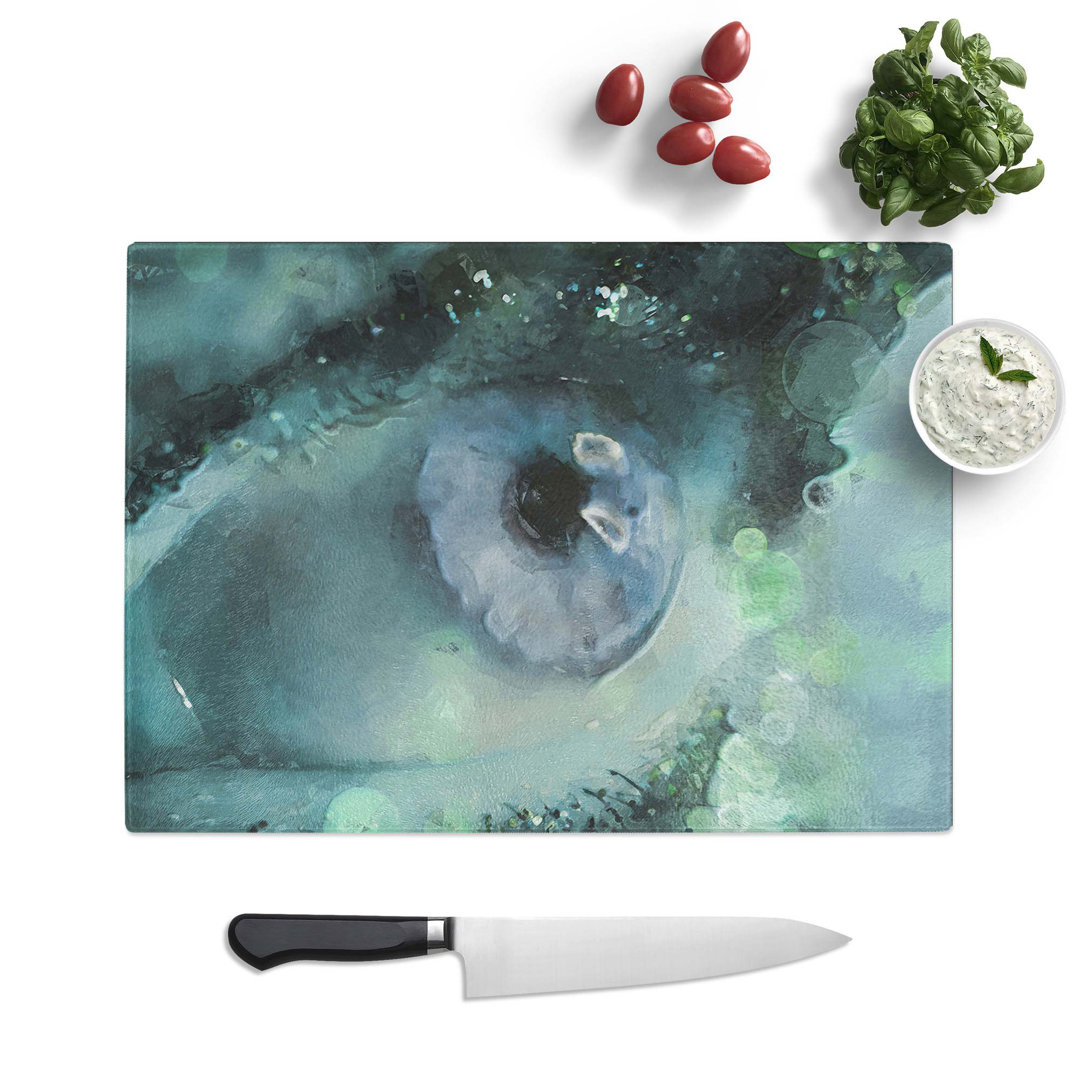 Glass Glitter Eye in Abstract Chopping Board