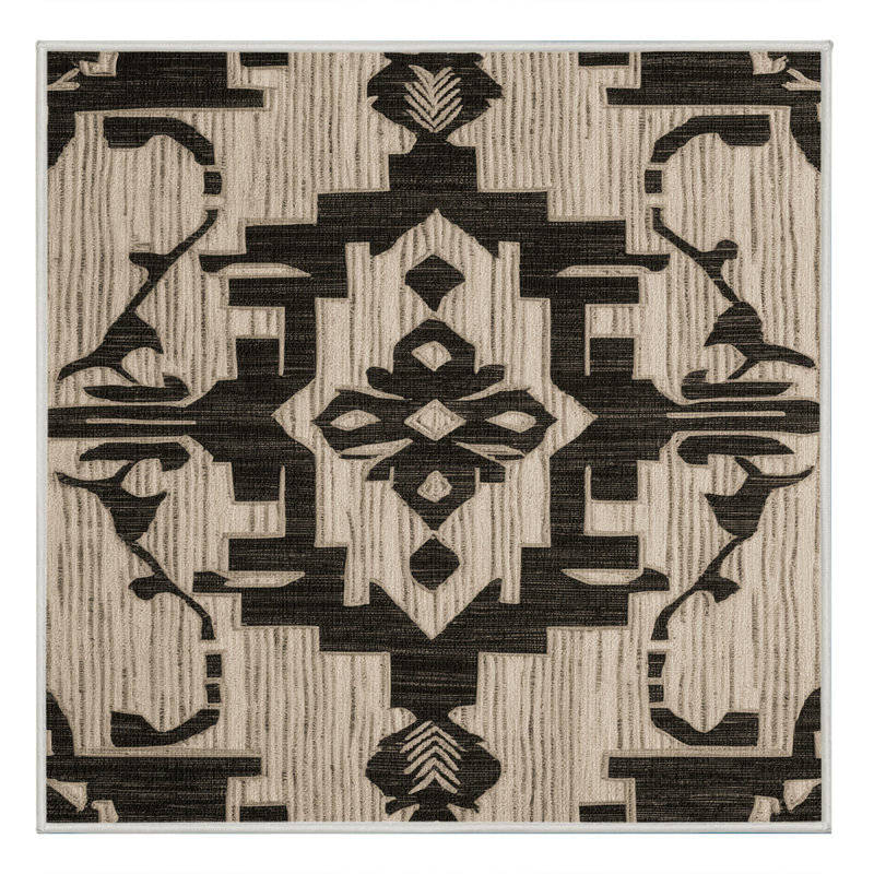  Tapis hawaïen lavable Kapa, Carré 3 pi