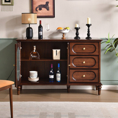 Buffet rétro en bois massif de style américain