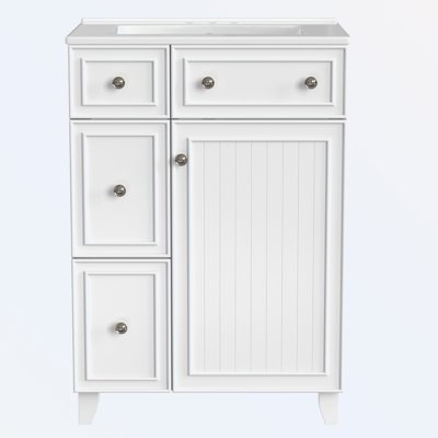Meuble-lavabo de salle de bain avec lavabo en céramique