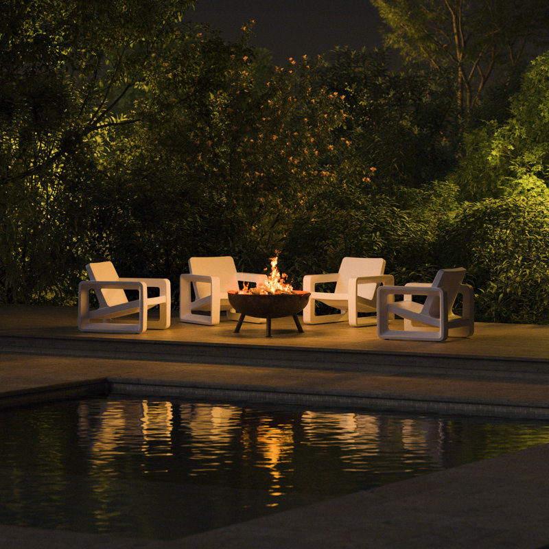 Deck Outdoor Lounge Chair, Highcloud White