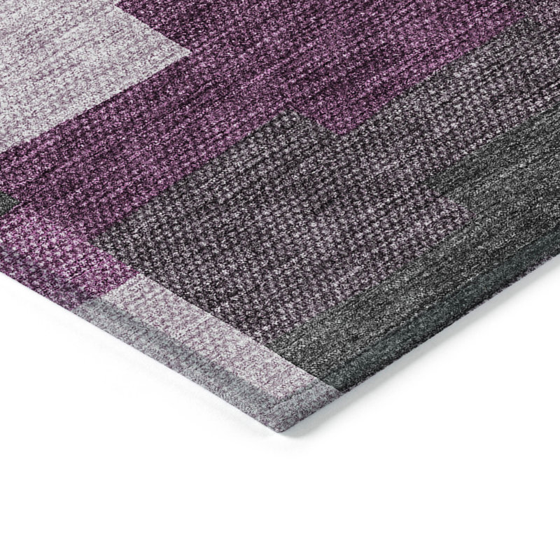 Tapis intérieur lavable à motif géométrique 9 pi x 12 pi ivoire