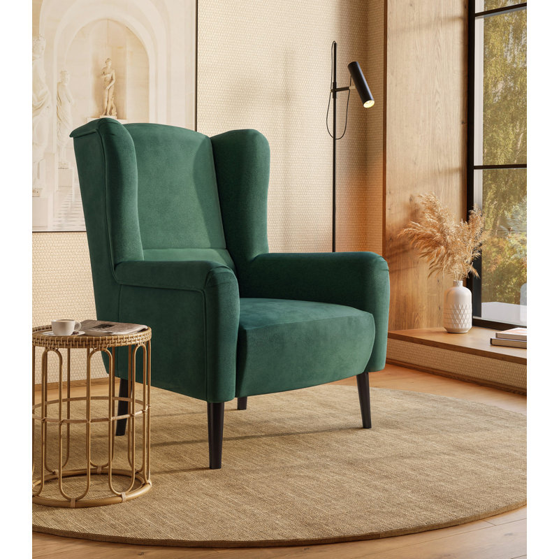 Smeltzer Upholstered Armchair, Bottle Green