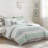 9 Piece Cotton Percale Comforter Set Aqua Queen