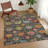 Machine Washable Indoor/Outdoor Mattera ACN2288 Damask Rug-909499139