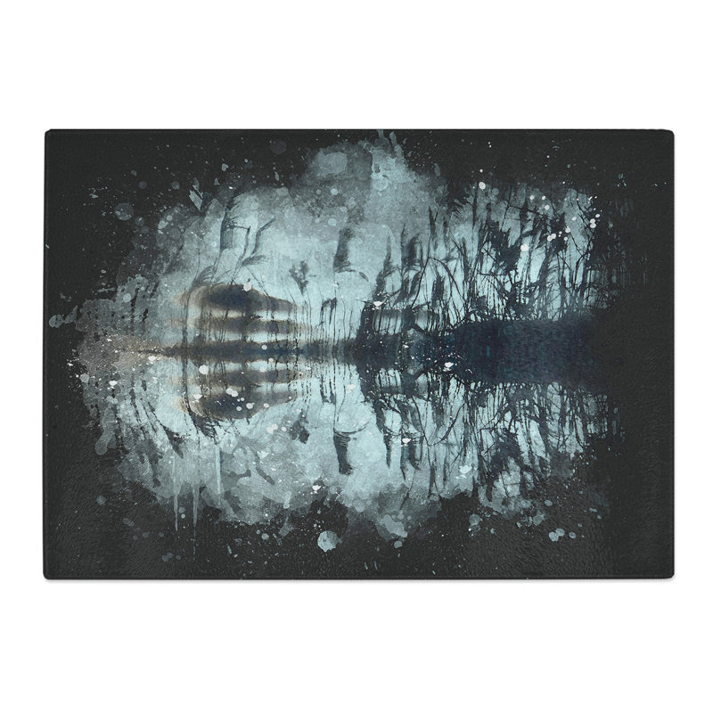 Reed Pond Paint Splash Chopping Board, 0.4cm H x 28.5cm W x 39cm L