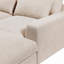 Canapés modulaires | Canapé moderne rembourré en méridienne réversible à 5 places pour salon | Beige | Chenille