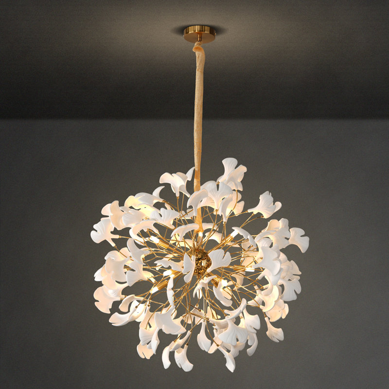 Lustre spoutnik 9 lumières 31 po Ginkgo, 9 lumières