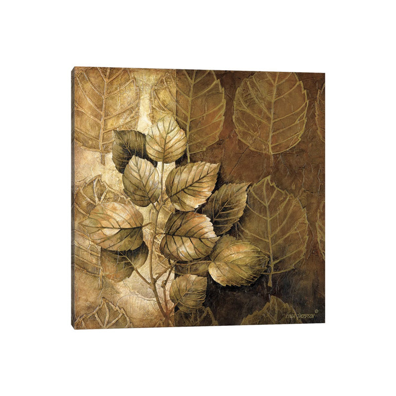 Leaf Patterns III by Linda Thompson - Wrapped Canvas Painting, 45.72 cm H x 45.72 cm W