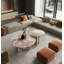 Ensemble de 2 tables basses gigognes en marbre rose naturel