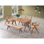 Chaise d'appoint MODERN FASHION Velentina (ensemble de 2) en rotin et finition naturelle