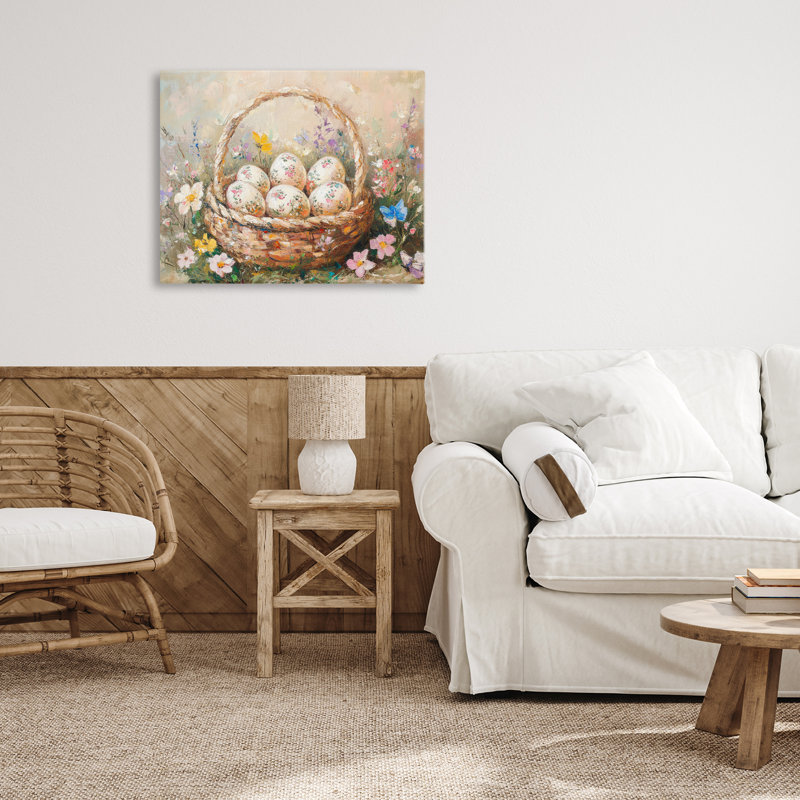 Fleurs délicates pour la toile de Pâques, design par Petal Prints Design, H 16 po x l 20 po