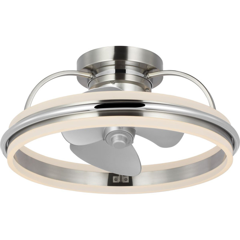 Burnett 20'' Ceiling Fan with LED Lights, Brushed Nickel