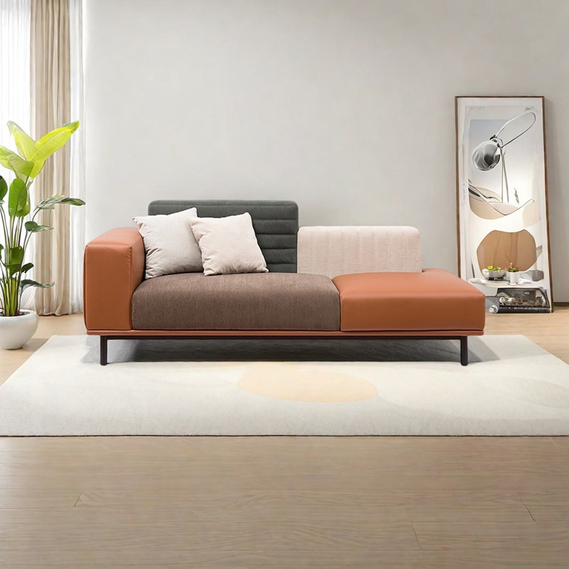 Chaise longue simple et élégante en éponge, Orienté à gauche (vu de face)
