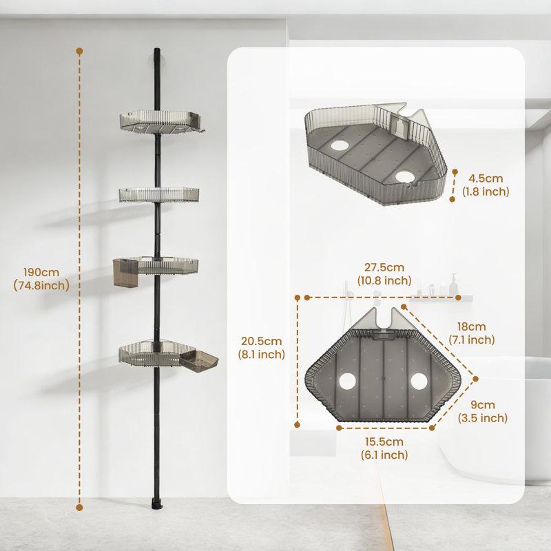 4 Tension Shower Caddy