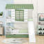 Lit simple superposé en bois avec glissière convertible et lit gigogne simple, échelle