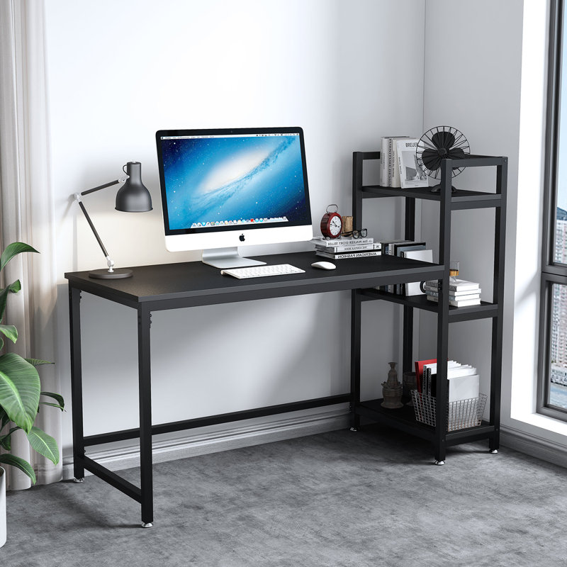 126cm W Rectangle Writing Desk, Black