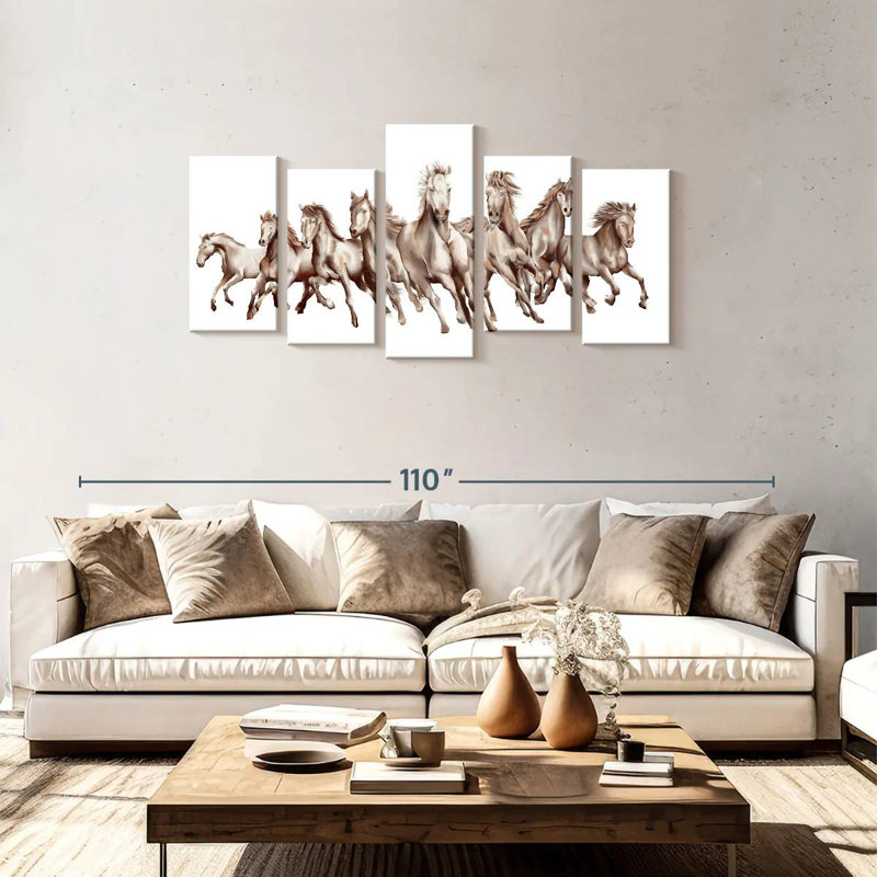 Brampt 8 Horses, 37" H x 74" W