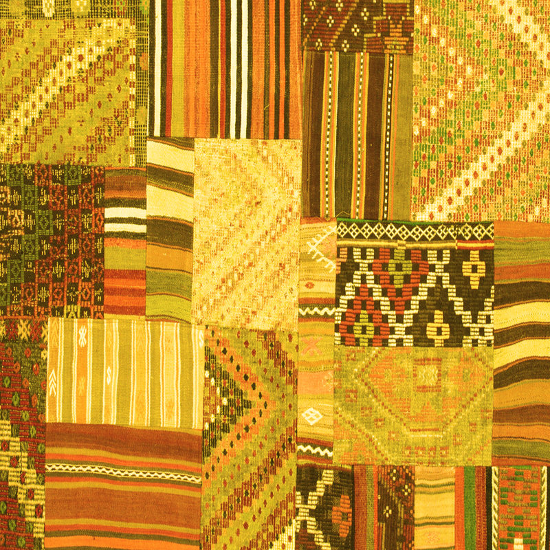 Performance Patchwork Indoor Rug, Square 7'
