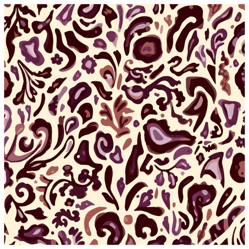 Tapisserie murale à motif floral abstrait - Décoration murale florale, 50 po H x 60 po L avec 4 œillets