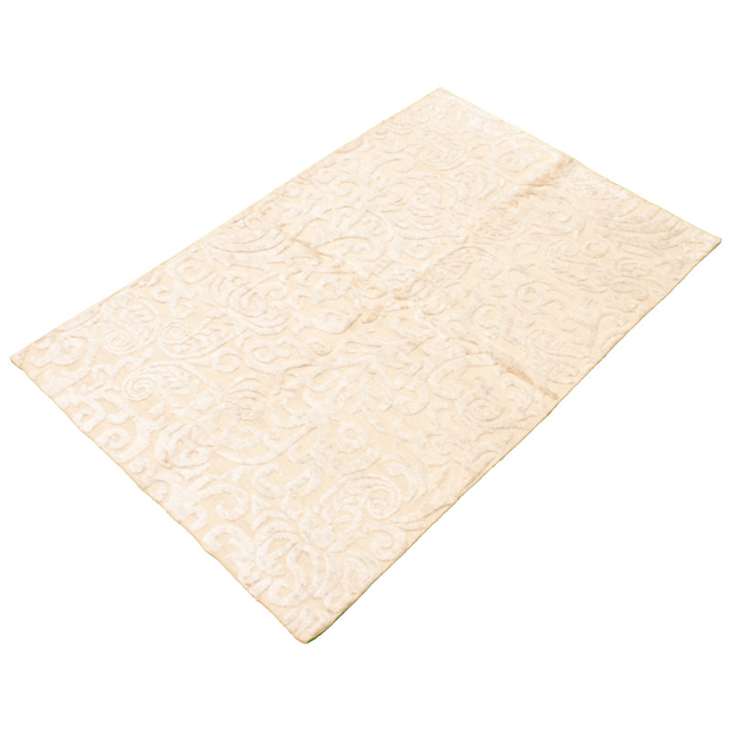 Tapis décoratif de conception unique beige marocain de style marocain de noué à la main 5 pi 2 po x 7 pi 9 po Bryliee