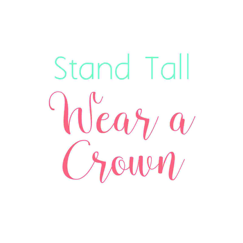 «Stand Tall Porter a Pineapple Crown», art textuel sur toile tendue, L 12 po x H 12 po