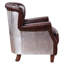 Chaise d'appoint Brancaster, brun rétro et aluminium
