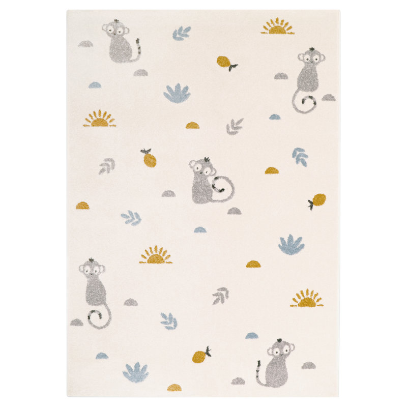 Cogburn Tufted Beige/Grey/Blue Rug, Rectangle 135 x 190cm