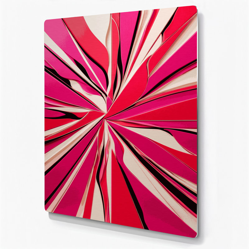Art abstrait en métal rouge 20 formes abstraites, H 11 po x l 14 po
