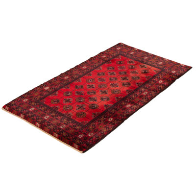 Kahlil One-of-a-Kind 3'10" X 5'9" 2000s Wool Area Rug in Red