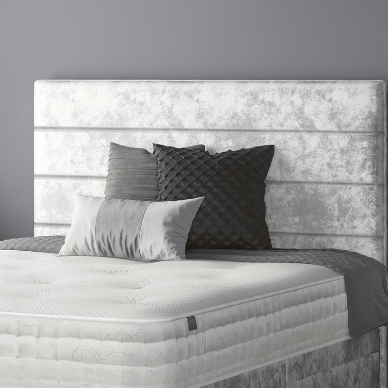 Brand Upholstered Headboard, Silver, Super King (6')