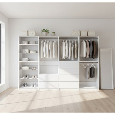 Système de garde-robe autoportant en bois