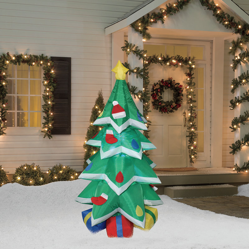 Arbre de noël gonflable avec 3 lumières