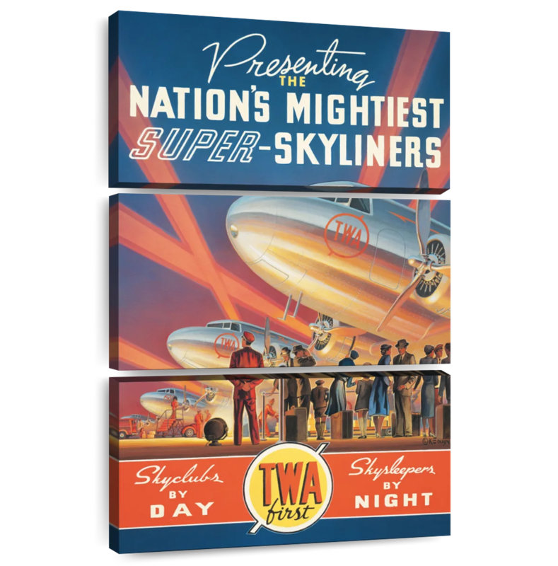 Mehar TWA Super Skyliners, 45" H x 28" W