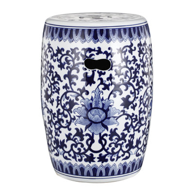 Garden Stool – Small Side Table, Traditional Pattern, Versatile Indoor/outdoor Use, Perfect For Garden/living Room/patio