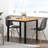 Small Square Dining Table- 31-1/2'' Sturdy And Heavy Duty Writing Desk For Small Spaces And Writing Table Desk, Teak Color Desktop & Black Frame