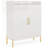 35.43" White & Gold 6-Tier Entryway Shoe Storage Cabinet with Doors-1690423507