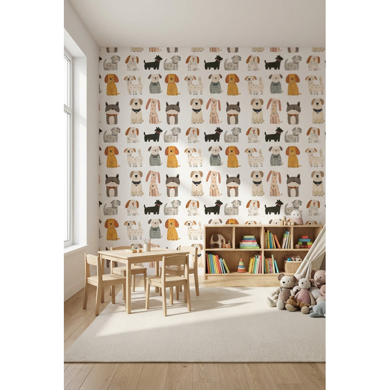 Adhésif mural chien peler et coller