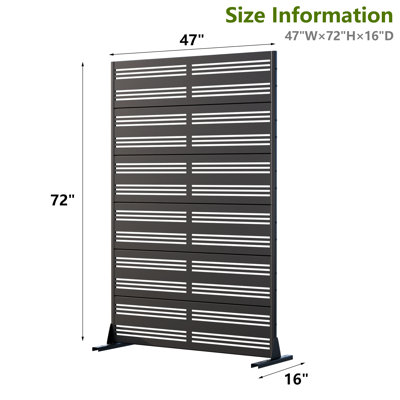 6 ft. H x 4 ft. W Metal Privacy Screen Set Of 2