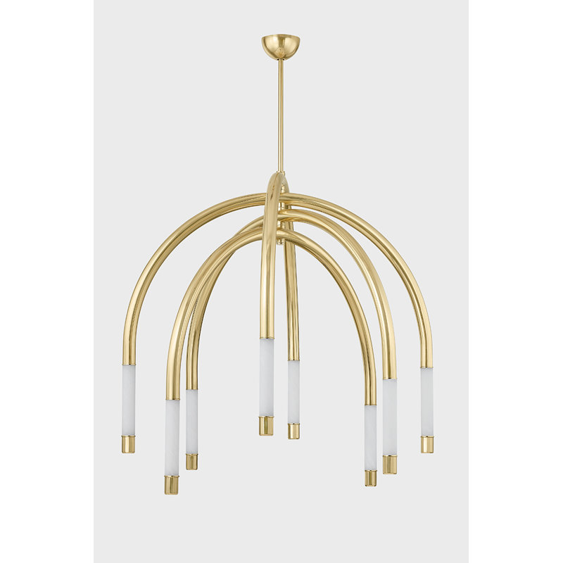 Zeme Dimmable LED Teardrop Chandelier by Noz Nozawa for Corbett Lighting, 100" H x 6" W x 6" D