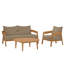 Ensemble de patio d'extérieur en bois de teck 3 pièces Brisbane par Modway-1889473384