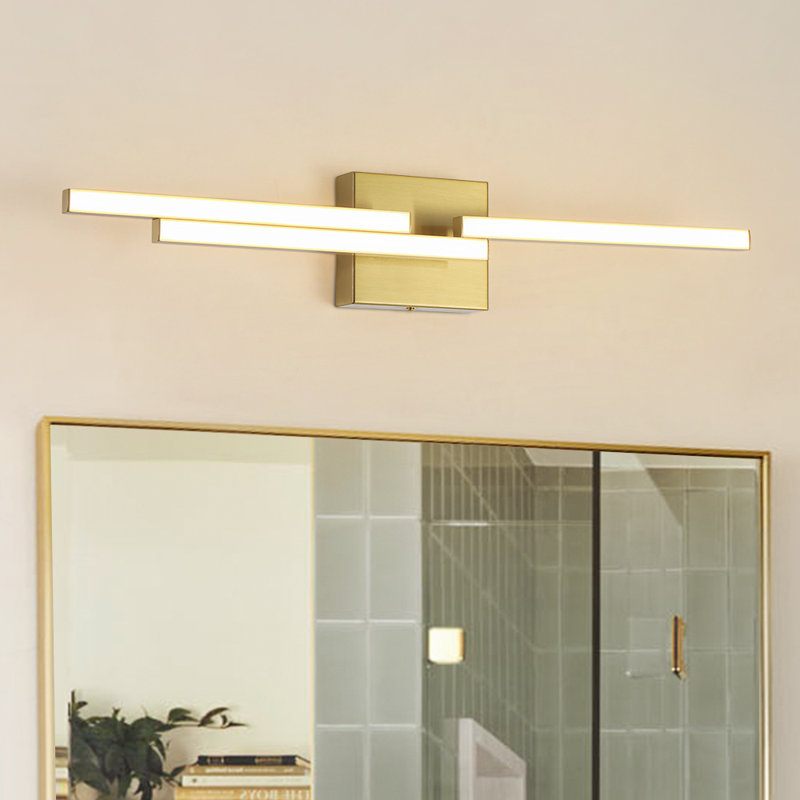Éclairage linéaire à 3 lumières pour meuble-lavabo à bande linéaire à intensité variable de 26,8 po