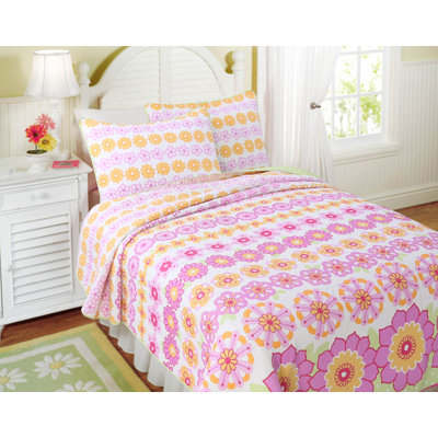 Summer Flower 2 - Piece Quilt Set