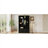 Single-Seat Arched Farmhouse Hall Tree with 3 Storage Cabinets and 4 Golden Hooks, Jet Black