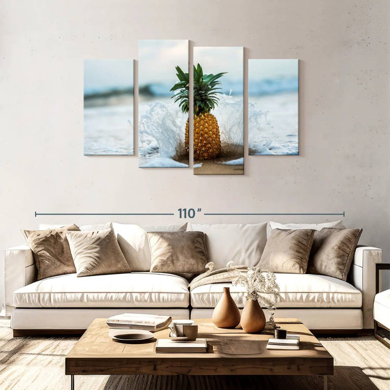 Yarlin Pineapple Splash, 48" H x 75" W