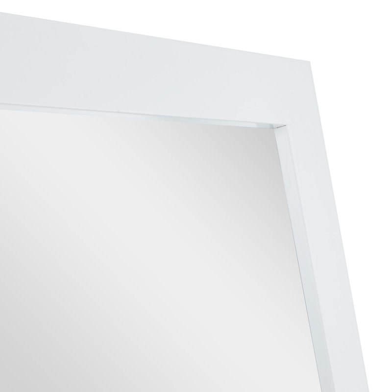 Miroir mural, Blanc, 64,88 po x 32,5 po
