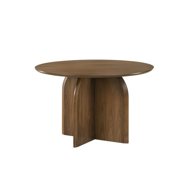 Delmon Dark Walnut Round Dining Table