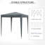 Sherell 2m x 2m Steel Party Tent