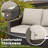Polyethylene (PE) Wicker Wicker Outdoor Handrails Shaped Steel 2-Armrest Chairs Set with Beige Cushion-1883934895