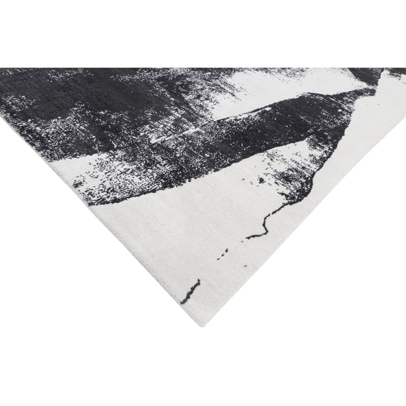 Hand Knotted Abstract Area Rug, Rectangle 10' x 14'